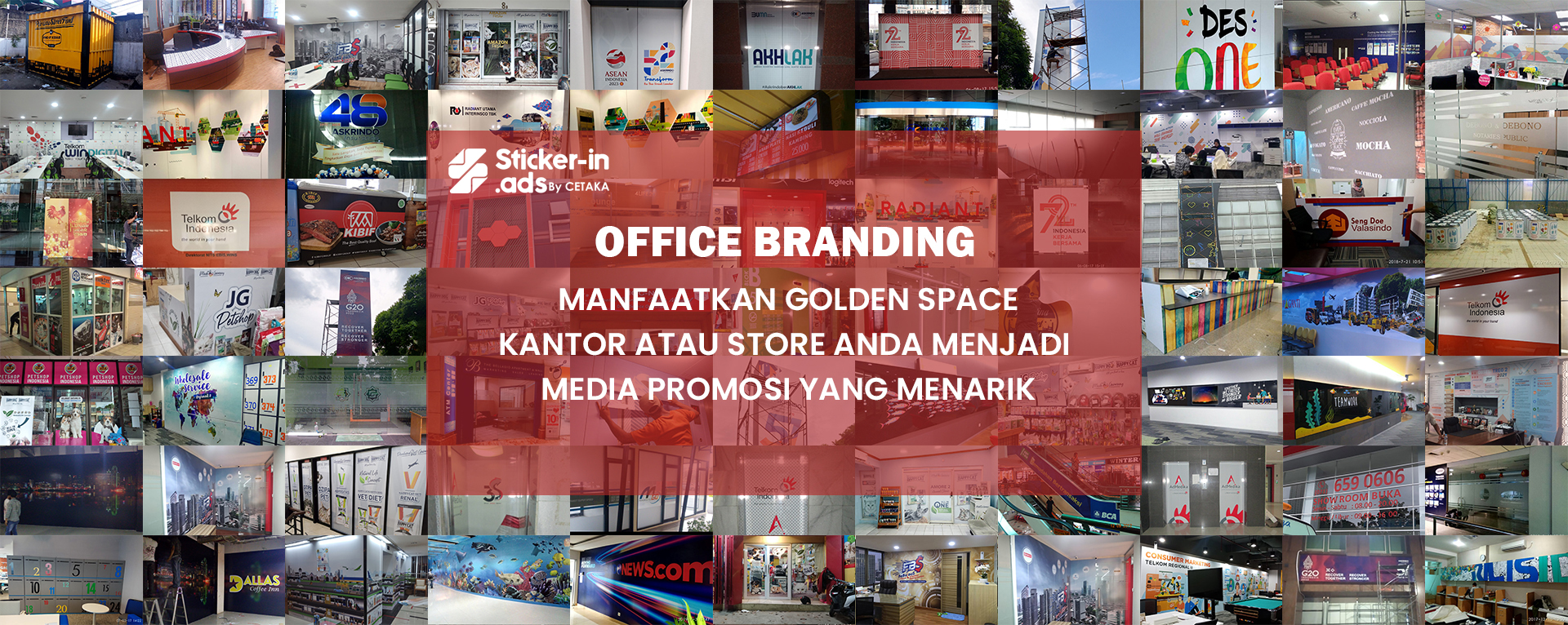 Branding toko branding lift sticker tembok sticker kaca
